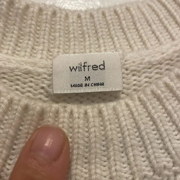 Wilfred Free Cream Sleeveless Knit Sweater Vest Sz M GUC - Picture 3 of 8